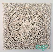 Rustic Elegant Square White Washed Carved Wood Scroll Lacework Wall Panel Art Ebay In 2021 Carved Wood Wall Art Wood Wall Art Panel Art