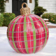 Modern, traditional, eclectic, rustic, glam, farmhouse, country Oversized Christmas Ornaments Are The Biggest Thing In Outdoor Holiday Decor Southern Living