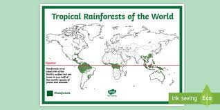 Tigers live in a wide range of habitats, but most two subspecies of tigers primarily live in a rainforest habitat: Rainforest Map Ks2 Reference Sheet