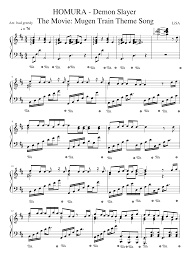 Demon Slayer Kimetsu No Yaiba The Movie Mugen Train Theme Song Homura By Lisa Sheet Music For Piano Solo Musescore Com 1 svg file 1 png file 1 dxf file 1 jpeg file 1 ai file. movie mugen train theme song homura