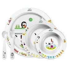 Philips Avent Set Repas Complet Pour Bebe Assiette Grand Et Petit Bol Cuillere Et Fourchette Profondes 6 Mois Et Cooking For My Baby
