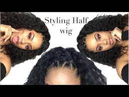 15 How To Style A Half Wig Treal Youtube Half Wigs Wigs Braided Hairstyles