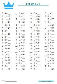 Arbeitsblatt Fit Im 1 X 1 Mathe Unterrichten Nachhilfe Mathe Mathematik Lernen