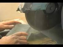 Cutting glass with a diamond saw