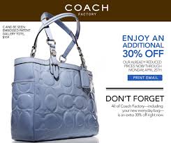 Offer not valid on philanthropic, or create your own merchandise. Coach Outlet 30 Off Coupon My Frugal Adventures