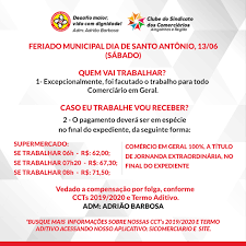 Como compensar os feriados em 2021. Comunicado Feriado 13 De Junho 2020 Sec Alagoinhas