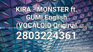 Demon overlord boss roblox zombie attack. Kira Monster Ft Gumi English Vocaloid Original Roblox Id Roblox Music Code Youtube