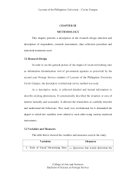 Method of research used, instrument or tools. Chapter 3