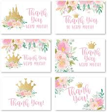 Was it your birthday, graduation, or an anniversary of something special?1 x. Buy 24 Floral Princess Baby Shower Thank You Cards With Envelopes Kids Thank You Note 4x6 Gratitude Card Gift For Guest Pack For Party Birthday For Girl Children Cute Pink Royal Queen Event