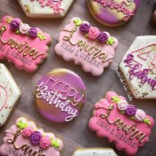 40th Birthday Cookie Cake Ideas 40th Birthday Cookies In 2020 Happy Birthday Cookie Birthday Cookies Fancy Cookies