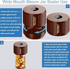 Amazon.com: LOVE MOMENT Electric Mason Jar Vacuum Sealer Kit for Wide Mouth  and Regular Mouth Mason Jar