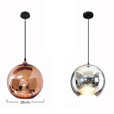 Maybe you would like to learn more about one of these? North Europe Modern Copper Sliver Shade Mirror Hanging Pendant Lights E27 Bulb Led Pendant Lamp Glass Ball Lighting Buy At The Price Of 16 59 In Aliexpress Com Imall Com