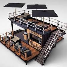 Modern Portable Restaurant Buildings Prefab Shipping Container House New China Shipping Container House Ready Made House Container House Container Restaurant Cafe Floor Plan