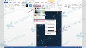 Buat persegi panjang dengan rectangle tool dan kita warna persegi panjang seperti pada gambar 2. Cara Membuat Poster Di Word