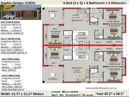 Dream home source's collection of 4 bedroom house plans will help you prepare for the perhaps you want to enlarge the garage, add an apartment, move a bathroom from one side of the. 6 Bedroom 4 Bathroom Duplex House Plan 210 M2 2260 Sq Etsy