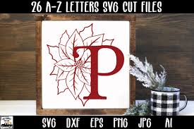 One of the fondest memories of christmas is surely carving out great paper snowflakes for home decoration. Christmas Poinsettia Alphabet Letters Graphic By Oldmarketdesigns Creative Fabrica