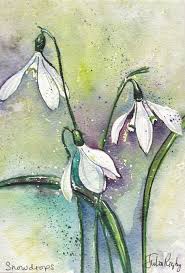 Snowdrops 2016 Watercolour By Julia Rigby Watercolor Art Watercolor Flowers Paintings Floral Painting