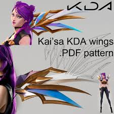 Kaisa K Da Pop Stars Wings Pdf Pattern For Cosplay Etsy In 2020 Cosplay Tutorial Pdf Pattern Pop Star