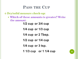 Furthermore, you want to know the equivalent measurement of 1 ⅓ cups in tablespoons. Intro To The Kitchen Culinary Arts Ppt Video Online Download