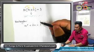 Bab 12 pengendalian data youtube. 2020 Kssm Matematik Tingkatan 4 Ibn Taimiah 01 Fungsi Persamaan Kuadratik Vtutor