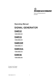 Your item was delivered to an individual at the address at 11:52 am on august 29, 2017 in st thomas, vi 00802. Signal Generator Sme02 Sme03 Sme03e Manualzz