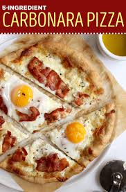 You Only Need 5 Ingredients To Make This Delicious Carbonara Pizza Recipe Food Pizza Recipes Recipes