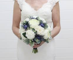 Check spelling or type a new query. Alisa Artificial Ivory Thistle Bridal Bouquet