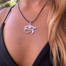 18K Gold Ancient Egyptian Eye Of Horus Pendant Necklace For Men'S Lucky  Jewelry | Ebay