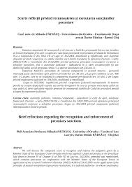 Publicata in monitorul oficial, partea i nr. Pdf Brief Reflections Regarding The Recognition And Enforcement Of Pecuniary Sanctions