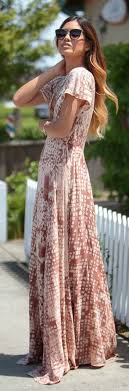Earth Tones Printed Floor Length Maxi Dress Maxi Dress Boho Street Style Dressy Dresses