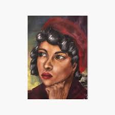 Woman With Beret Art Board Prints for Sale