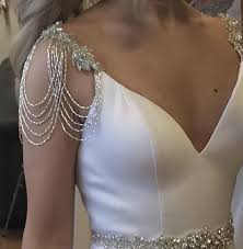 Bridal Shoulder Straps Bridal Shoulder Epaulettes Bridal Etsy Shoulder Jewelry Shoulder Necklace Wedding Dresses With Straps