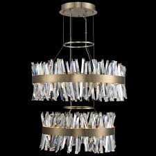 Popularly used as accent lighting. Allegri 030256 038 Glacier Brushed Champagne Gold Led Hanging Lamp All 030256 038