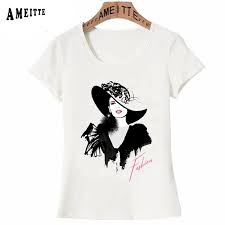 Comment imprimer sur des t shirts. Cils Mode Diva Impression T Shirt Nouveau Ete Femmes T Shirt Paris Tendance Hipster Femme Hauts T Shirts Mignon Fille A Manches Courtes Aliexpress