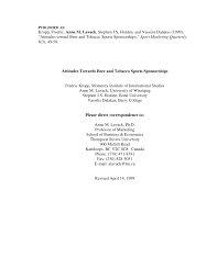 Clavis social is a digital marketing agency in toronto, rated as one of the top. Pdf Attitudes Toward Beer And Tobacco Sports Sponsorships