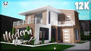 Roblox Bloxburg 2 Story Modern Home Exterior Youtube Two Story House Design House Blueprints Unique House Design
