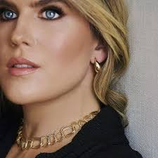 Kit Brinco Gota Colar Elos Grumet e Anel Canelado Orgânico Folheado Ouro 18K