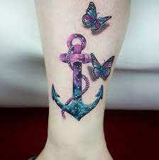 Anchor With Butterfly Butterfly Tattoos For Women Anker Tattoo Pretty Tattoos