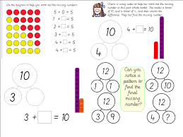 year 1 missing number calcuations using part whole models and cubes