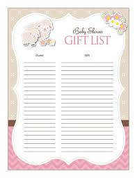 Just thinking about the gender of the baby and the cute baby stuff and gifts can really stimulate your imagination. Free Printable Baby Shower Gift List Mesal