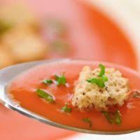 Diabetic Friendly Tomato Basil Chicken Soup Recipe Recipe4living Cream Of Tomato Soup Tomato Soup Recipes Recipes