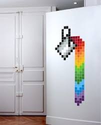 Peinture Arc En Ciel Stickers Muraux Stickaz Pixel Art Minecraft Pixel Art Anime Dessin Pixel