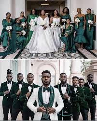 Black And Green Wedding Suit Wedding Photos Ideas Bridesmaids Groomsmen Wedding Suits Groom Wedding Bridesmaids Photos Green Wedding Suit