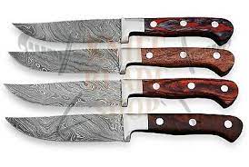 The followings are picked up for those who are looking for. Damascus Steel Blades Steak Knife Set 04 Piece Ebay