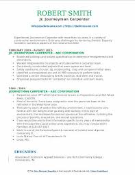 Journeyman Carpenter Resume Samples Qwikresume