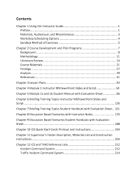 Contents Incident Command System Ics Training For Field Level Supervisors And Staff The National Academies Press