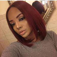 99j Red Color Hairstyles For Black Women Hair Styles Front Lace Wigs Human Hair Remy Human Hair Wigs