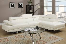Application in all kinds of interiors according to taste. Poundex F7320 White Faux Leather Sectional Sofa Set