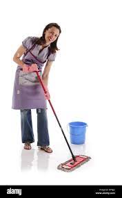 Housewife Cleaning Lady Mop Hi-Res Stock Photography And Images - Alamy