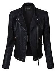 Le3no Womens Vintage Quilted Long Sleeve Faux Leather Moto Biker Jacket Leather Jackets Women Leather Jacket Leather Jacket Outfits